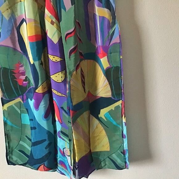 NWT FARM RIO Tropical Scenario Slit Wide Leg Pants Size XS - Picture 4 of 5